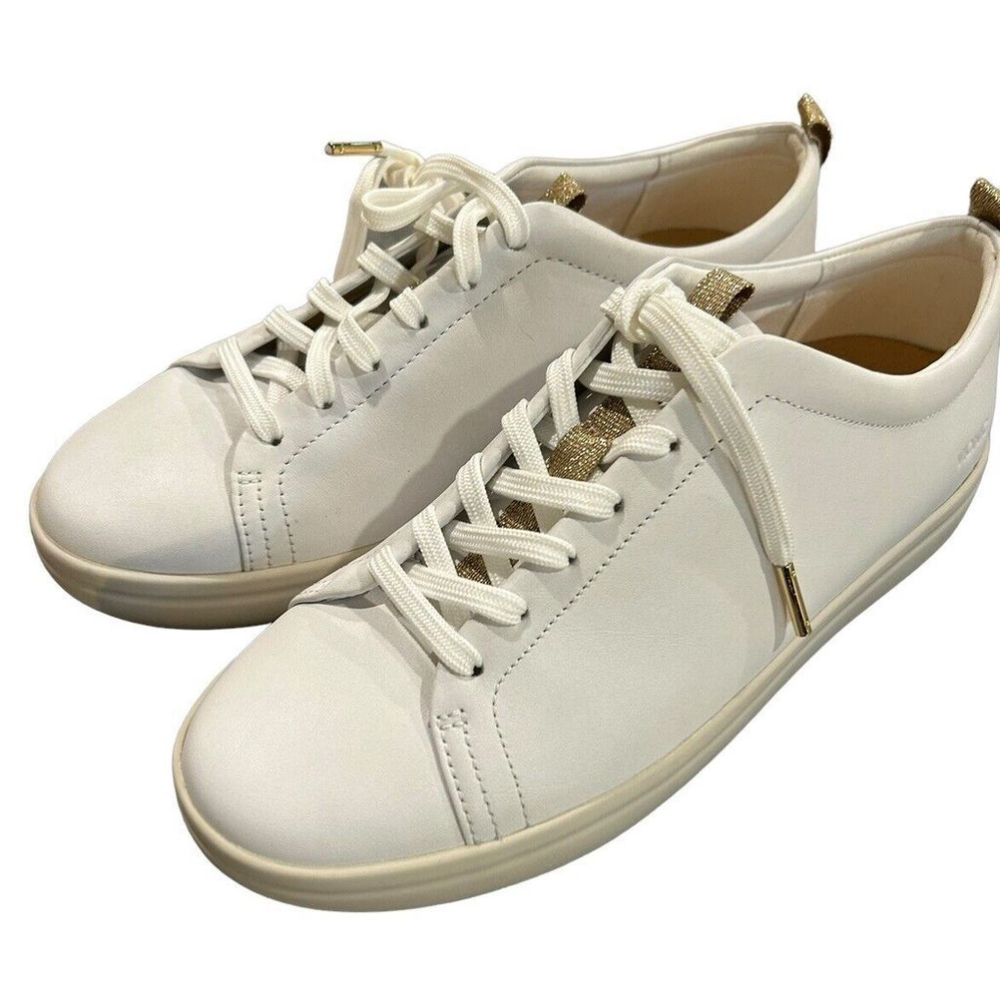 Vionic Women's Paisley Sneakers Size 8 White Leather Low Top Lace Up Comfort